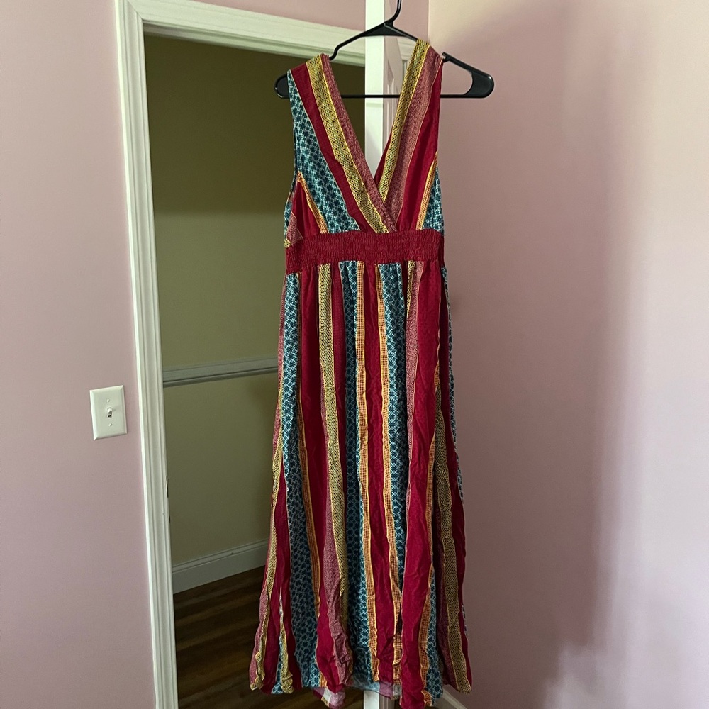 Multicolor Striped Maxi Dress